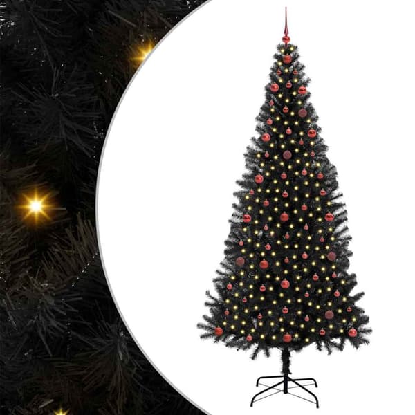 Julgran Svart 240 cm PVC