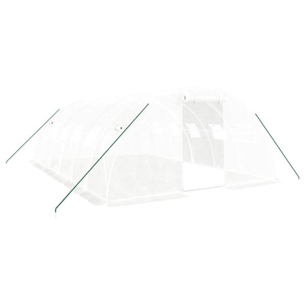 Växthus med stålram vit 24 m² 6x4x2 m