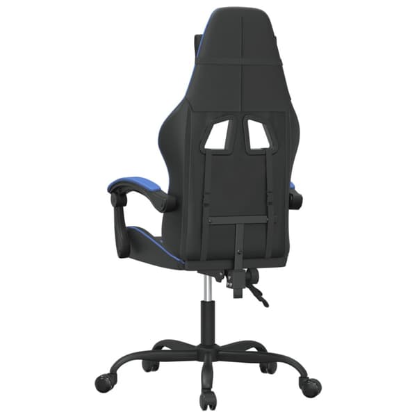 Gamingstol svart och blå konstläder