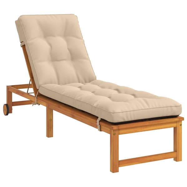 Solstol Kudde VIANEN 100% Polyester Gräddvit 200 x 50 x 8 cm