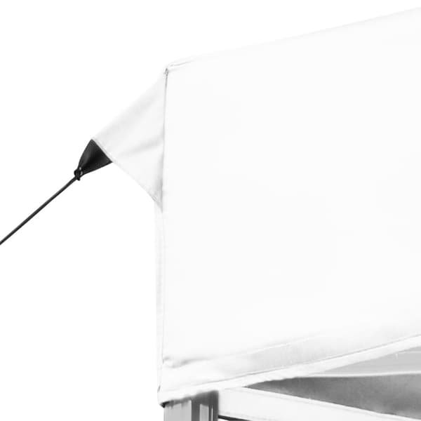 Hopfällbart partytält aluminium 6x3 m vit