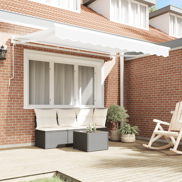 Markisram Vit 250 x 200 cm Polyester med PU-beläggning