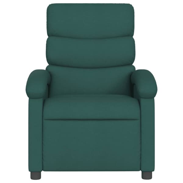 Elektrisk reclinerfåtölj mörkgrön tyg