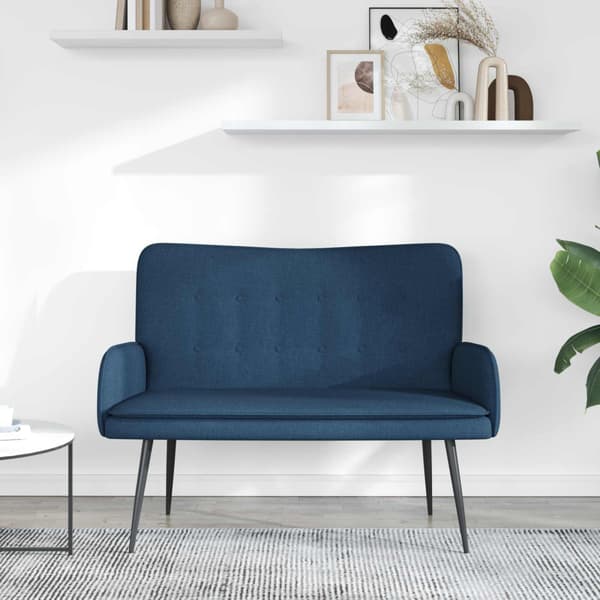 2-sits soffa Blå 115 x 61 x 87 cm tyg
