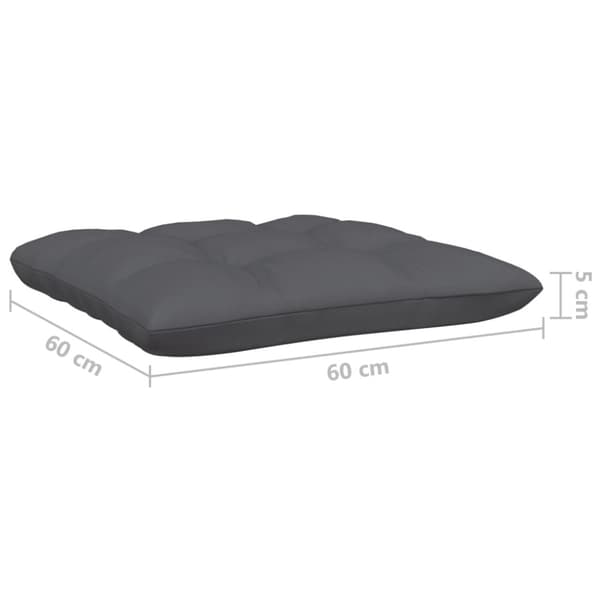 Loungegrupp med antracit dynor 13 delar massiv furu