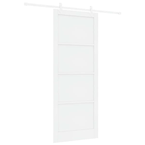 Skjutdörr 93 x 232 cm Konstruerat trä Vit