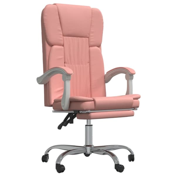 Kontorsstol rosa konstläder
