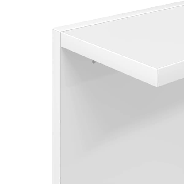 Vägg hylla 2 pcs Vit 22 x 15 x 100 cm Konstruerat trä
