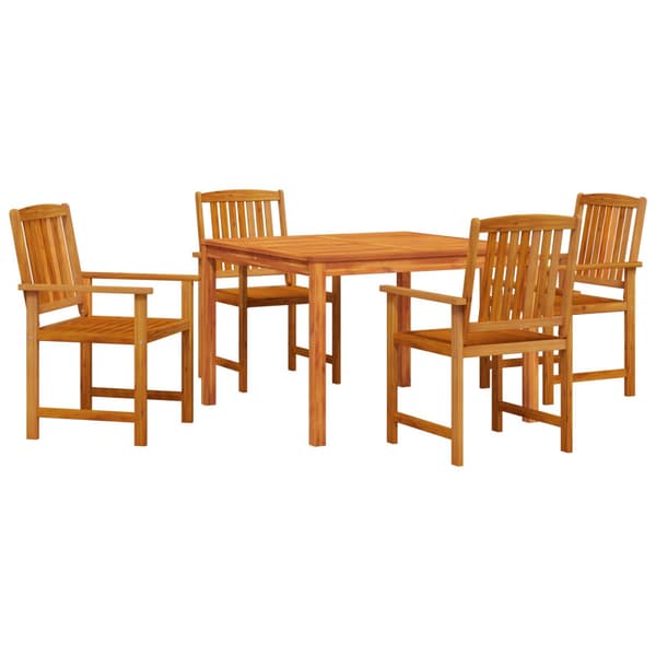 Trädgårdsmöbelset 5 pcs Brun Massivt Akaciaträ