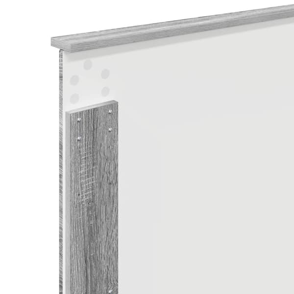 Sängram Grå Sonoma och Silver 75 x 190 cm Konstruerat trä