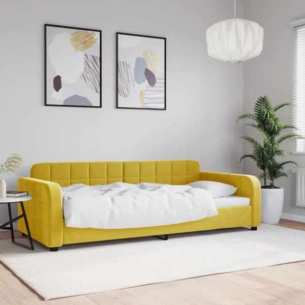 Dagbädd gul 90x200 cm sammet