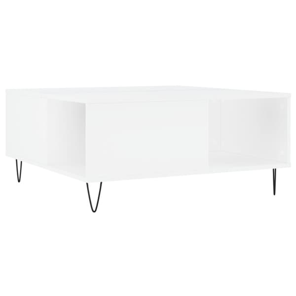 Soffbord vit 80x80x36,5 cm konstruerat trä