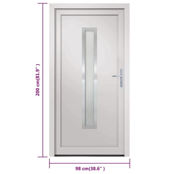 Ytterdörr vit 98x200 cm PVC