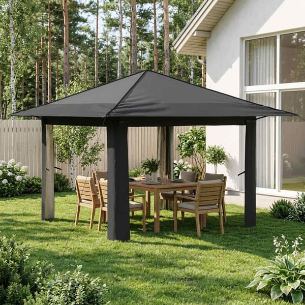 Paviljong utan sidovägg Ljusgrå och antracit