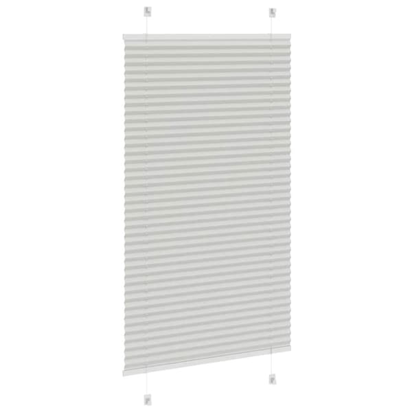 Plisserad persienn ljusgrå 70x150 cm tyg bredd 69,4cm polyester