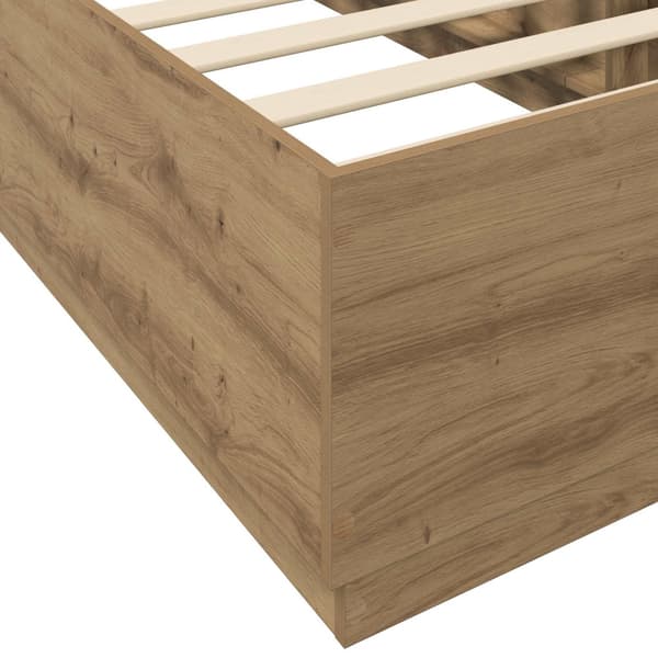 Sängram Artisan-ek 80 x 200 cm Konstruerat trä