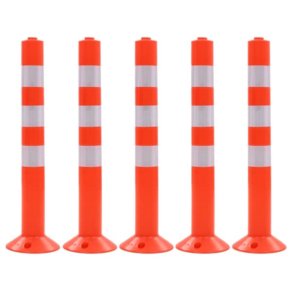 Trafikpollare 5 st plast 75 cm