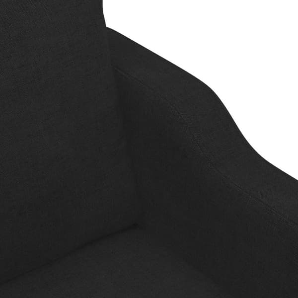 2-sitssoffa svart 140 cm tyg