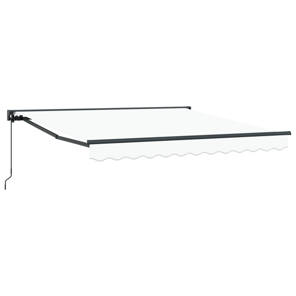 Markisram Vit 350 x 250 cm Polyester med PU-beläggning