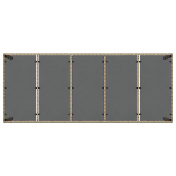 Trädgårdsmöbelset 9 pcs Beige konstrotting