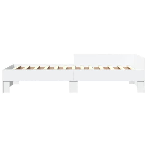 Sängram vit 90x200 cm konstruerat trä