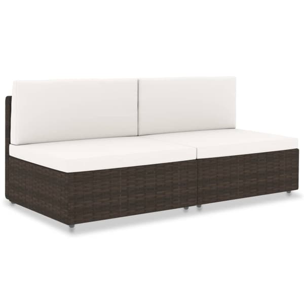 Modulsoffa 2-sits konstrotting brun