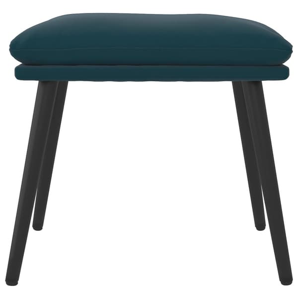 Fotpall blå 45x29,5x35 cm sammet