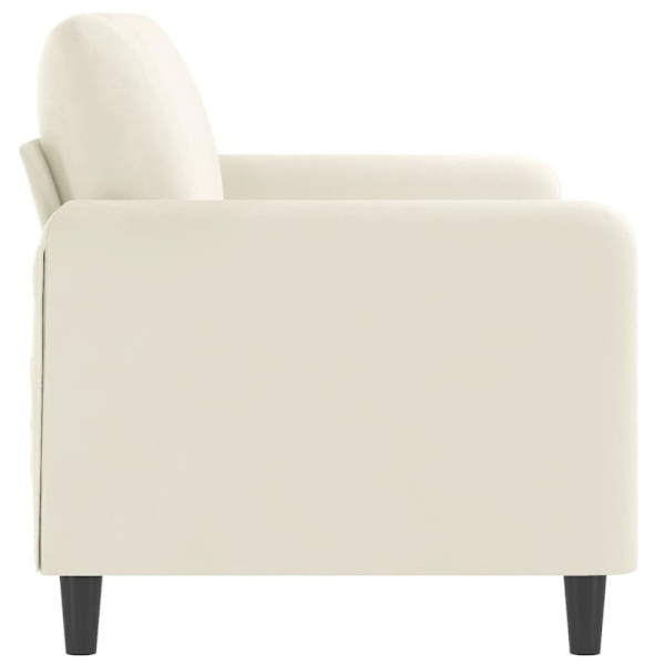 Soffa 2-sits gräddvit 140 cm sammet
