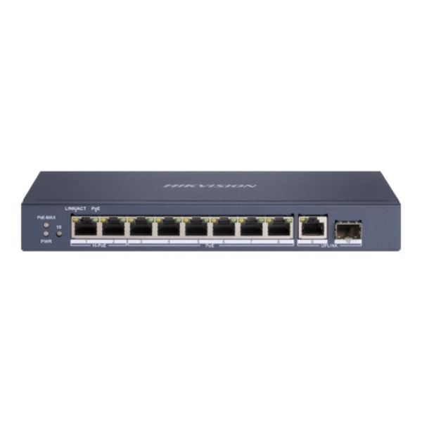Hikvision Pro Series DS-3E0510HP-E - switch - 8 portar - ohanterad Blå