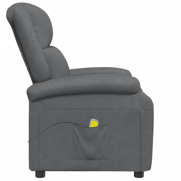 Massagefåtölj antracit konstläder