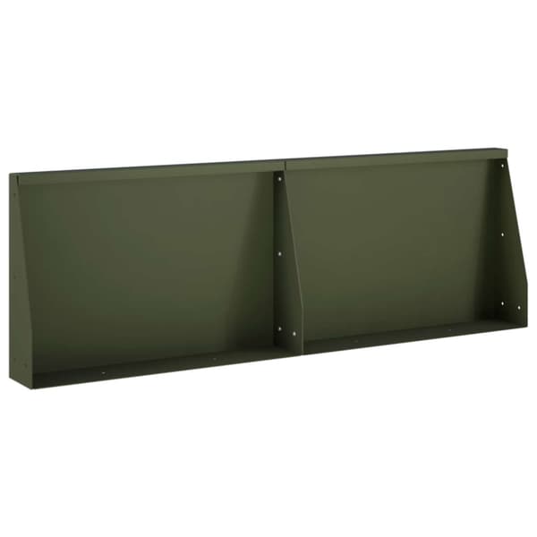 Stödvägg 2 st 60 x 12 x 30 cm Stål Olivgrön