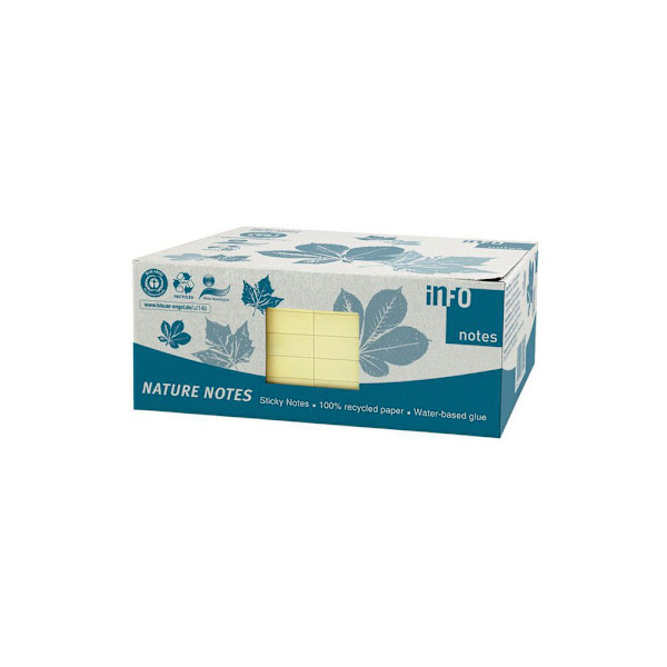 Notes INFO NOTES recy 75x125 gul 12/fp
