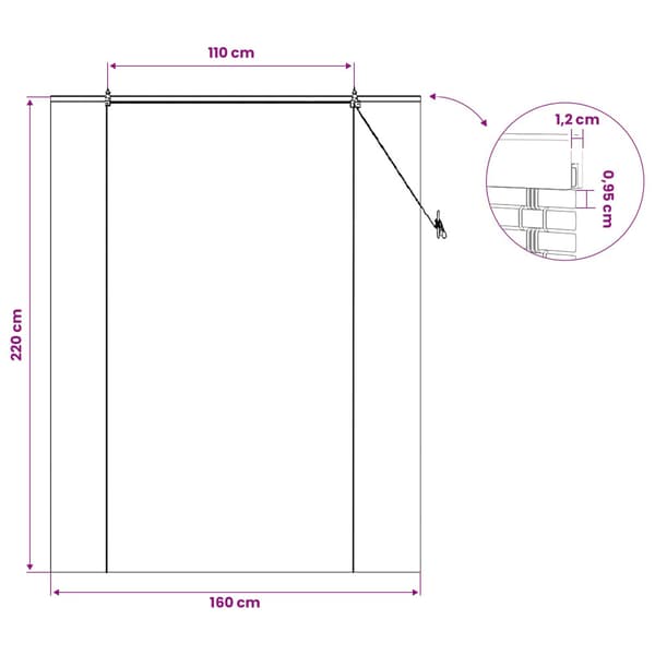 Rullgardin Brun 160 x 220 cm Bambu