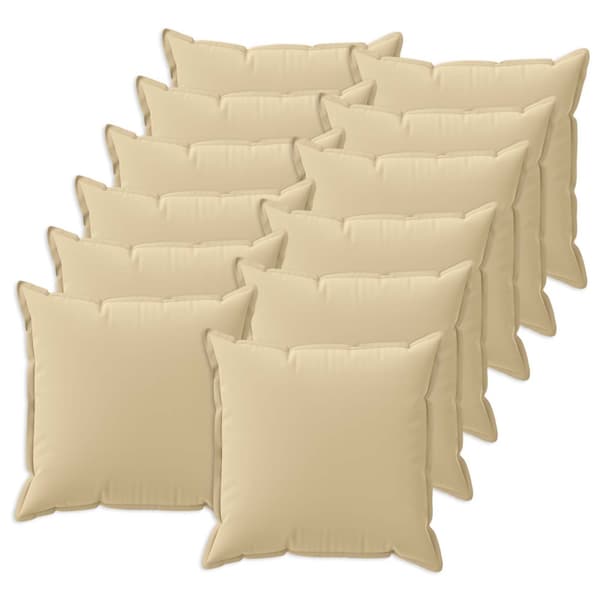 Kudde med kudde HOUTEN 12 st Beige Polyester