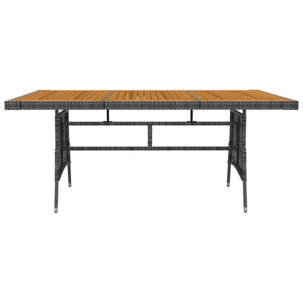 Matgrupp för trädgården 9 delar konstrotting grå