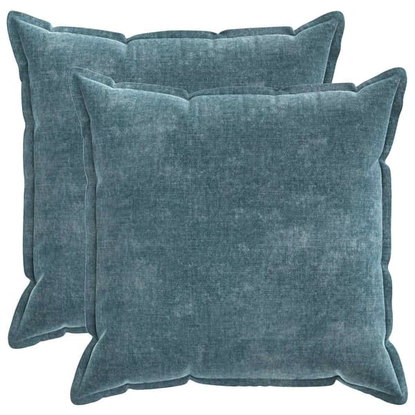 Kuddöverdrag 2 st HOUTEN Blå 70 x 70 cm Chenilletyg