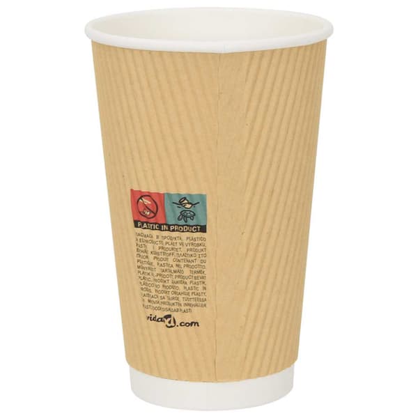 Kaffekoppar i papper med lock 1000 st 16oz 400ml