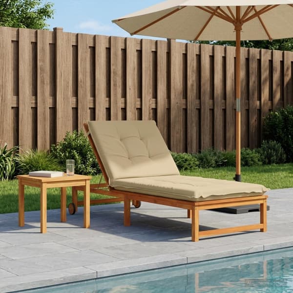 Solstol Kudde GEMERT 100% Polyester Beige 190 x 70 x 9 cm