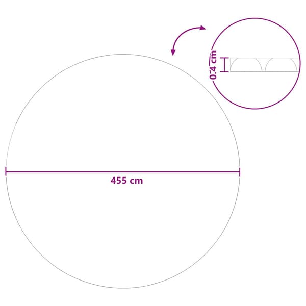 Solpoolöverdrag Extra Tung Ø 455 cm 400 μm Rund PE