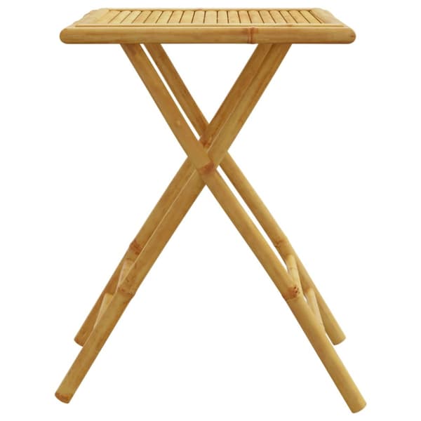 Hopfällbart trädgårdsbord 55x55x75 cm bambu