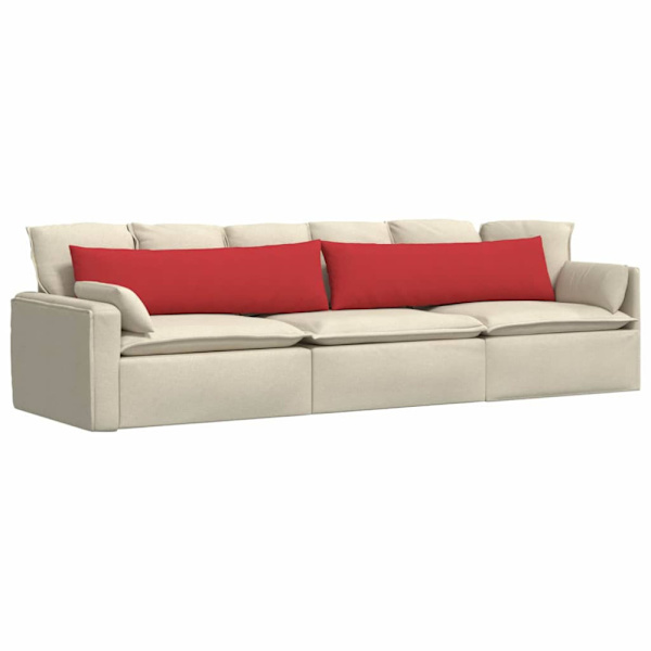 Sofakuddar 2 pcs Röd 145 x 40 cm tyg