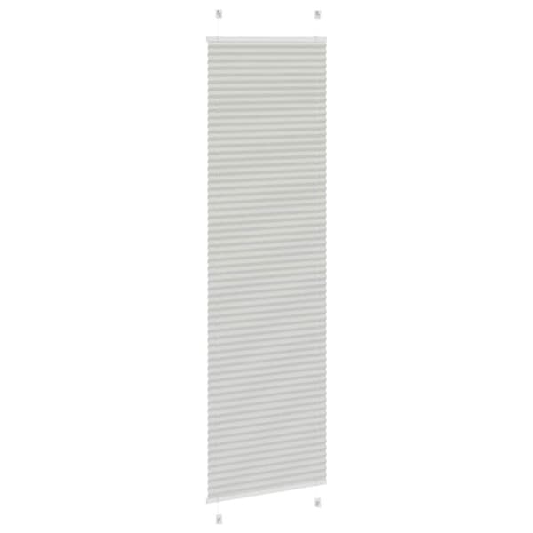 Plisserad persienn ljusgrå 60x200cm tyg bredd 59,4cm polyester