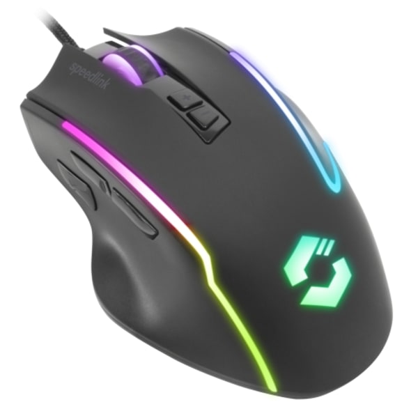 Speedlink - DECUS NX RGB Gaming Mouse, rubber-black Svart