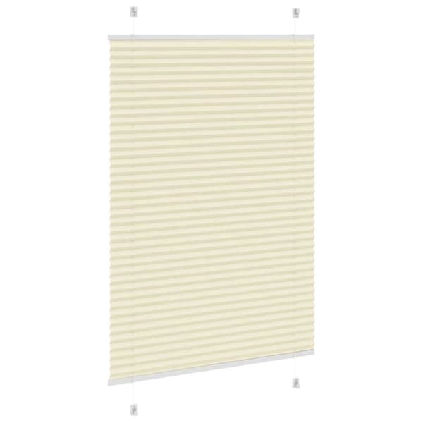 Plisserad persienn cremefärgad 85x150 cm tyg bredd 84,4 cm
