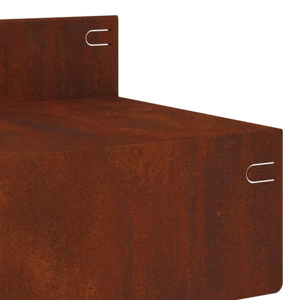 Kant för gräsmatta 20 pcs 100 x 10 x 8 cm Stål Rostig