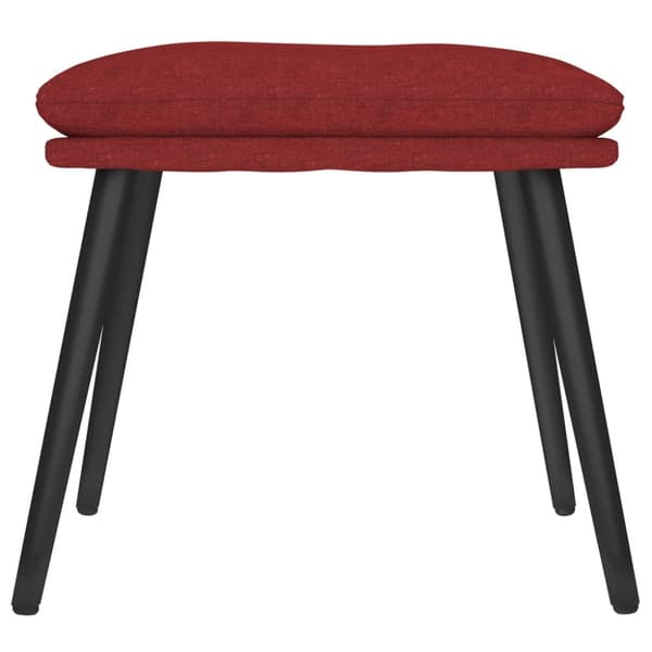 Fotpall vinröd 45x29,5x35 cm tyg