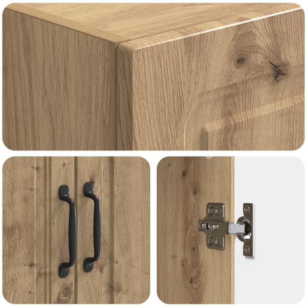 Skåpset 2 pcs Konstruerat trä