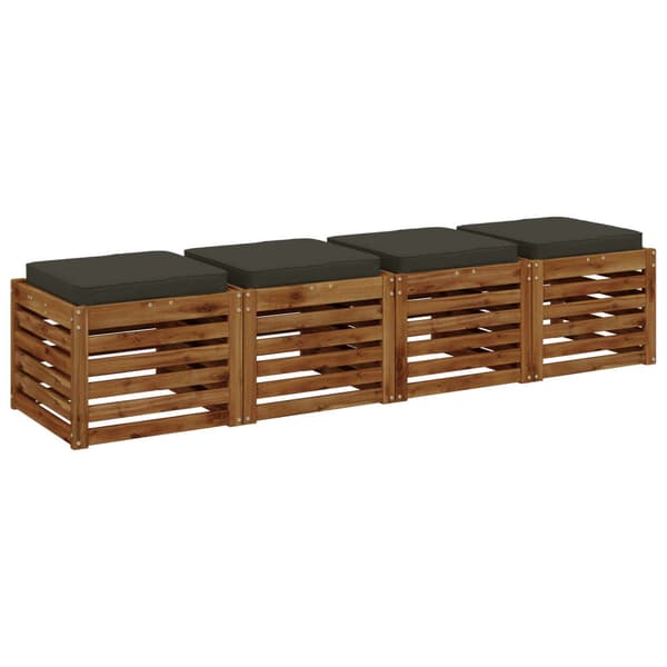 4-delade Sittdynor VUGHT 4 st 100% Polyester Antracit