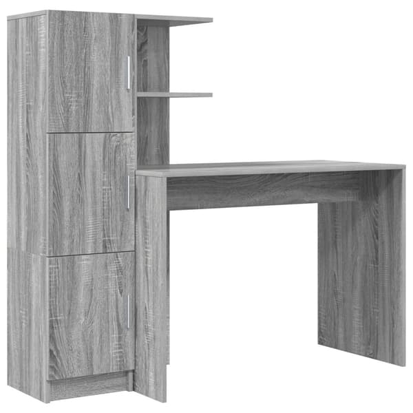Skrivbord 2 pcs Grå Sonoma