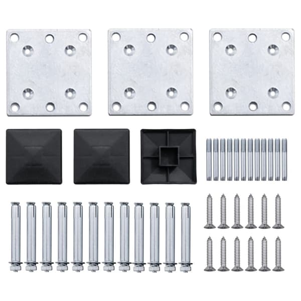 Staketstolpar 3 st aluminium 185 cm